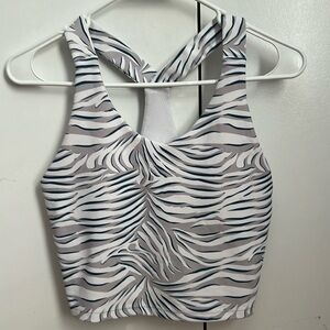 Zebra Print Crop Tank Top